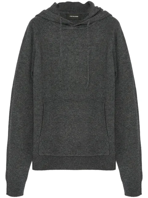 Yves Salomon knit hoodie Grey 24WUH50570MAMO