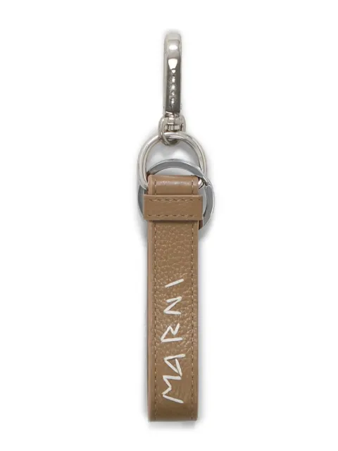 Marni leather keyring with embroidery Green PCMI0018A2P6533