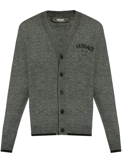 Versace Milano Stamp cardigan Grey 10160581A11247