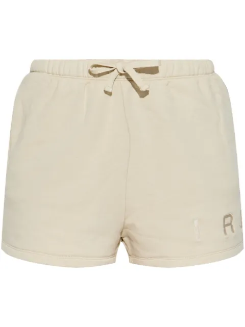 IRO embroidered-logo cotton shorts Neutrals WF30OCRESIA