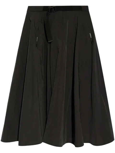 Moncler logo-patch belted-waist skirt Black K20932D00019597V5