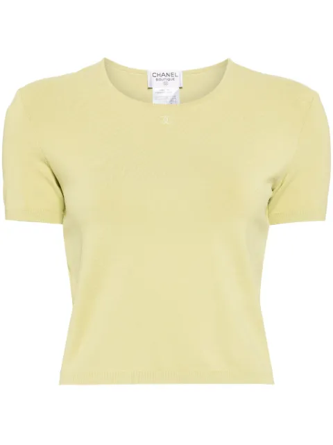 CHANEL Pre-Owned 1998 CC T-shirt Green 98PP10248V00449AC773