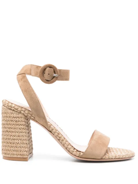 Gianvito Rossi Luana suede sandals Neutrals G3246985RICCBL