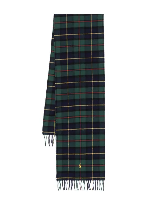 Polo Ralph Lauren tartan-pattern scarf Blue 449959352001