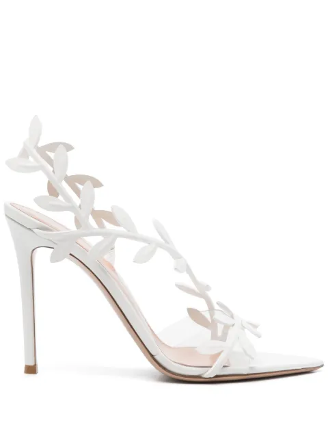 Gianvito Rossi 105mm Flavia sandals White G3240715RICGNP