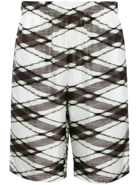 Missoni patterned silk shorts Green US24SI0EBW00PW