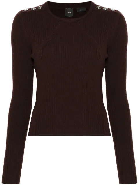 PINKO Love Birds-motif sweater Brown 104020A15S