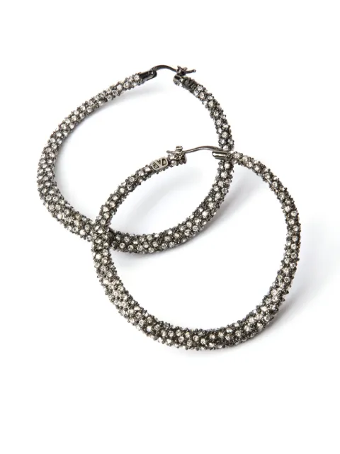 Valentino Garavani Shadowshine metal and Swarovski crystal earrings Silver WJ0X21YCW