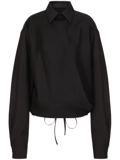 Valentino Garavani Techno Light wool shirt Black BAB6T58Y1