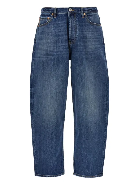 Valentino Garavani logo-patch loose-fit jeans Blue VDE03YAEL