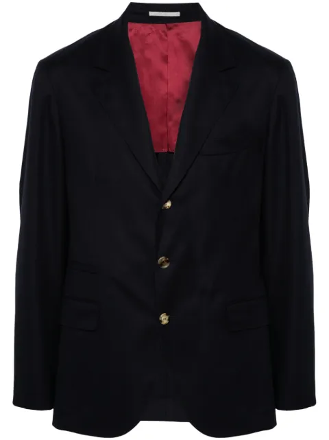 Brunello Cucinelli twill blazer Blue ME2267BTDAC334
