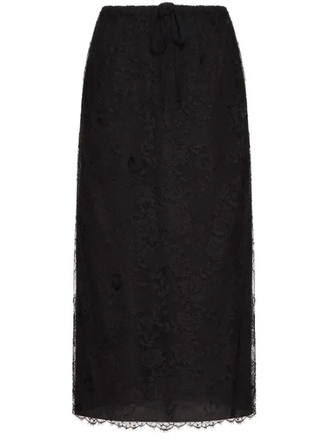 Valentino Garavani lace-detail midi skirt Black BRAC318Y3