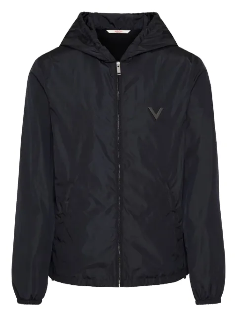 Valentino Garavani V-detail hooded jacket Blue VCI355ADP