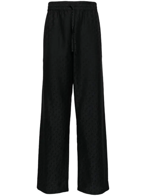 Off-White cotton-silk trouser Black OMCP001C99FAB0011000