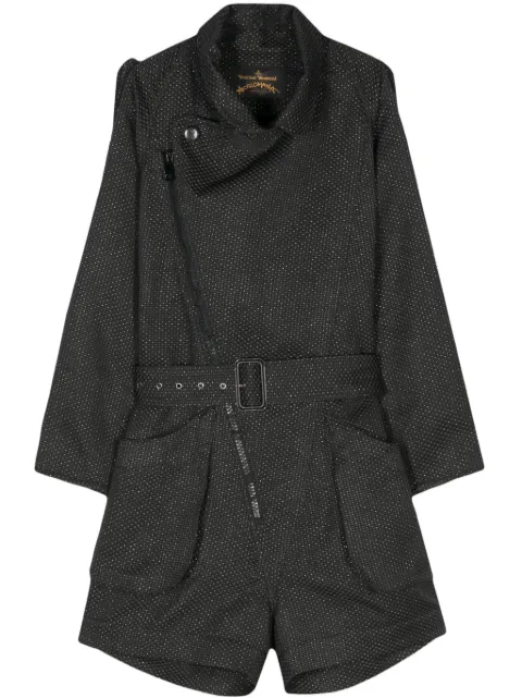 Vivienne Westwood Pre-Owned 2016 - 2017s metallic-threading jumpsuit Black VIWE900GF