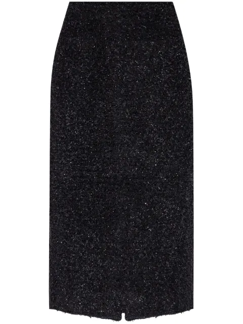 Balenciaga tweed midi skirt Black 793601T3328