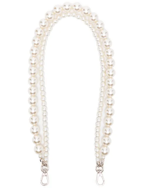 Simone Rocha faux-pearl shoulder strap White STRAP20904