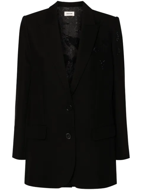 Zadig&Voltaire rhinestone-embellished blazer Black WWBL01922