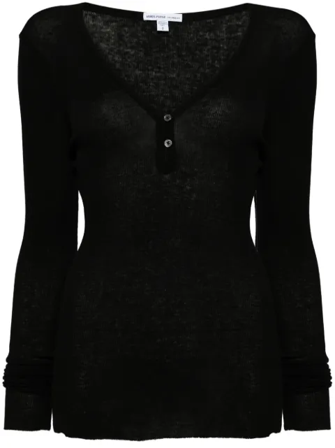 James Perse ribbed top Black WVA3940