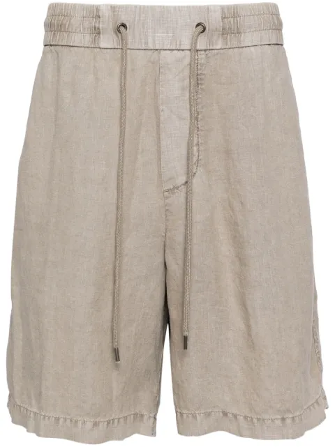 James Perse straight-leg linen shorts Neutrals MKOH4275