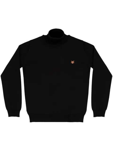 PELO FOUNDATION Mongrel patch roll neck jumper Black 13002BLACK