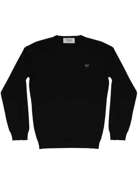 PELO FOUNDATION dog-appliqué jumper Black 13001BLACK