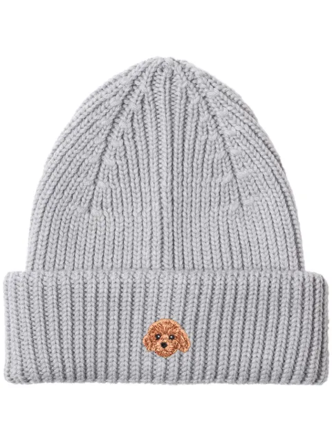 PELO FOUNDATION Poodle Dog beanie hat Grey 13005LIGHTGREY