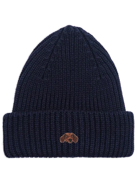 PELO FOUNDATION Sausage Dog patch beanie Blue 13005NAVY