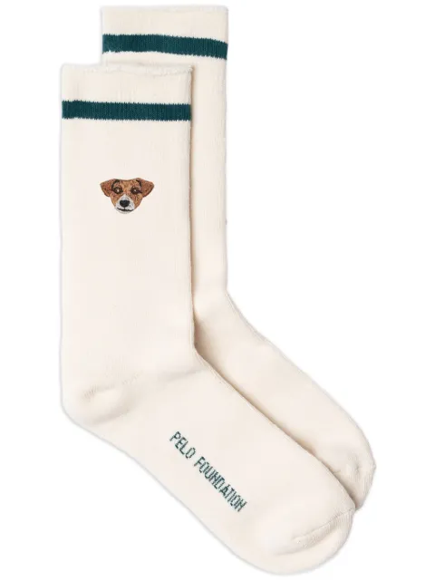 PELO FOUNDATION Jack Russell socks White 13079ECRU