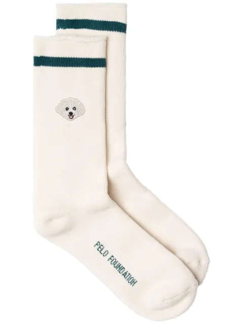 PELO FOUNDATION maltese-patch socks White 13079ECRU