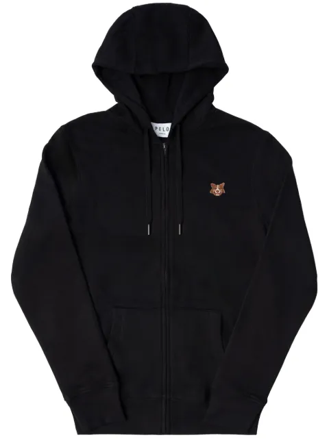 PELO FOUNDATION mongrel-patch merino hoodie Black 13031BLACK