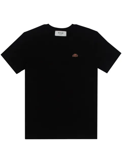 PELO FOUNDATION Sausage Dog patch T-shirt Black SLIMBLACK