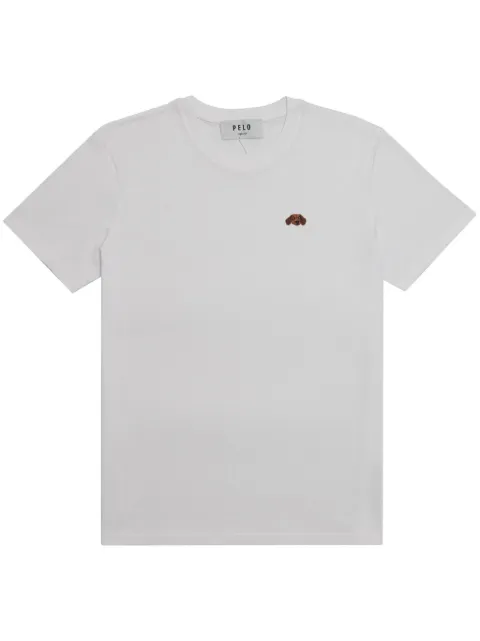 PELO FOUNDATION dog-appliqué T-shirt White SLIMWHITE