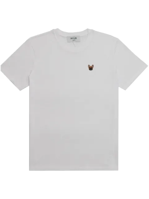 PELO FOUNDATION Bouledogue patch T-shirt White SLIMWHITE