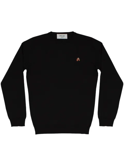 PELO FOUNDATION dog-appliqué jumper Black 13001BLACK