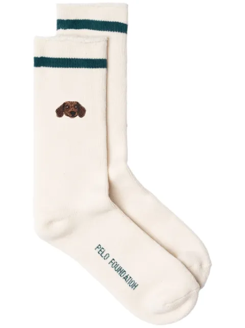 PELO FOUNDATION Sausage Dog socks White 13079ECRU