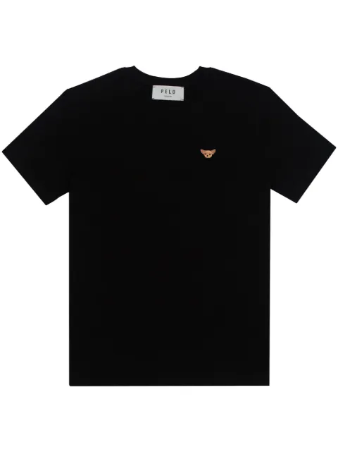 PELO FOUNDATION Chihuahua patch T-shirt Black SLIMBLACK