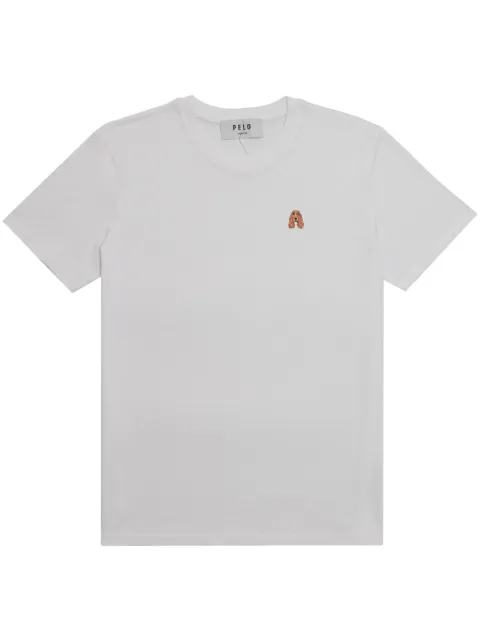 PELO FOUNDATION dog-appliqué T-shirt White SLIMWHITE