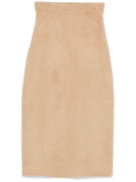 Fabiana Filippi brushed mohair skirt Brown GND224F843L0010000