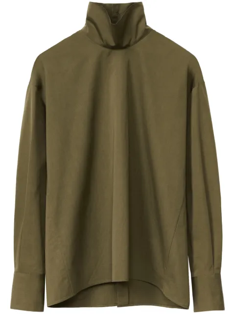 Fabiana Filippi poplin cotton shirt Green CAD214F267D6140000