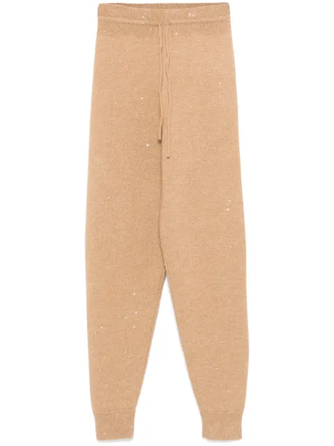 Fabiana Filippi sequinned track pants Brown PAD224F296L0040000