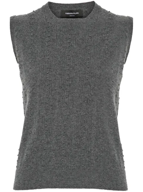 Fabiana Filippi bubble-stitch knitted vest Grey MAD224F546N1280000