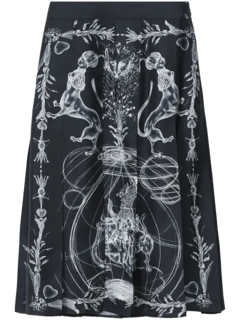 Fabiana Filippi printed silk skirt Blue GND214F254D7560000