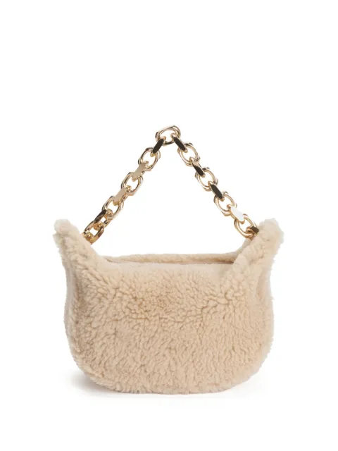 Fabiana Filippi small shearling eyelet bag Neutrals BGD224A866L1020000