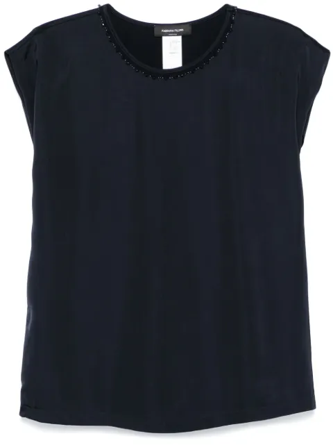 Fabiana Filippi bead-detailed blouse Blue TPD224F257L0590000