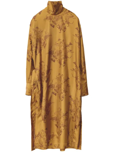 Fabiana Filippi printed silk dress Yellow ABD224F671D7670000