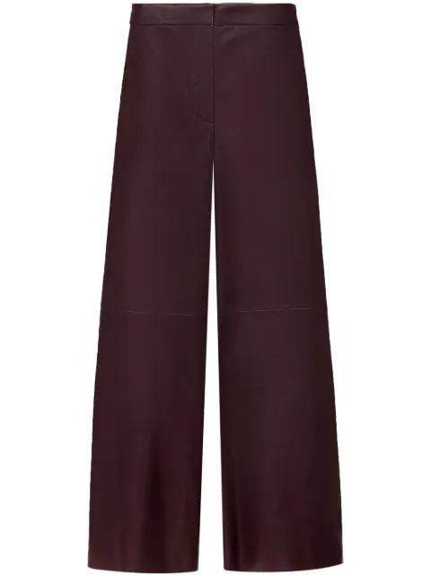 Fabiana Filippi leather trousers Red PLD214F244I9670000