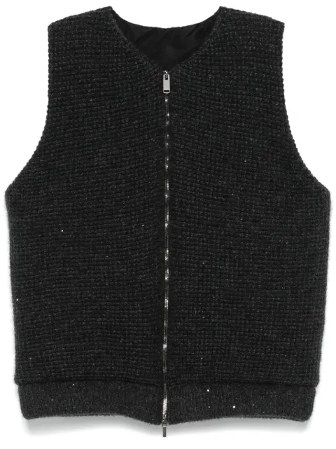 Fabiana Filippi sequin-embellished gilet Grey CTD224F765L0670000