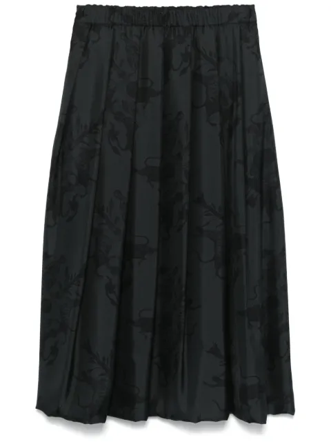 Fabiana Filippi graphic-print midi skirt Black GND224F861D7670000