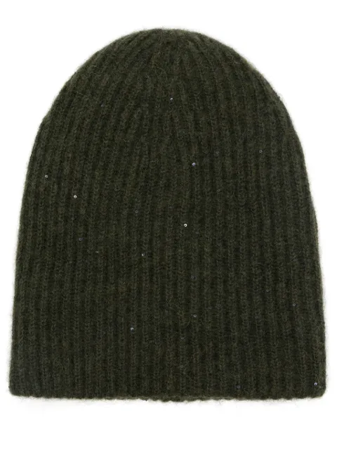 Fabiana Filippi sequin ribbed beanie Green SAD214A820D2960000